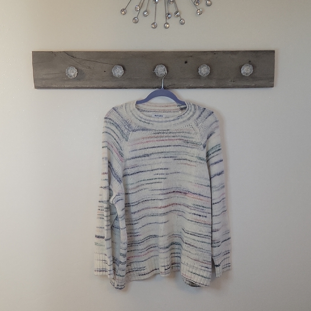 ⚓️Old Navy Multi Colored Crewneck Sweater SZ 3X - Picture 1 of 7